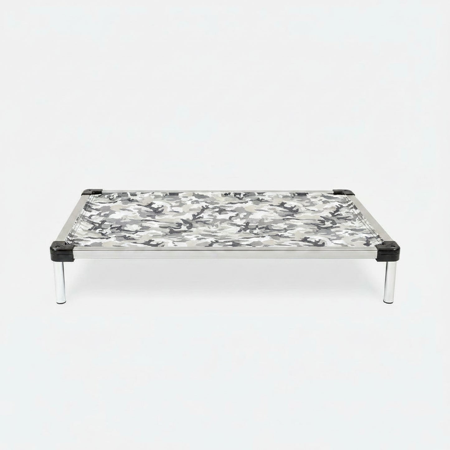 Summit Elevated Dog Bed in snow camo - product photo on white background