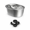3L stainless steel pet water fountain with dishwasher safe design for dogs and cats with 4 filters inlcuded