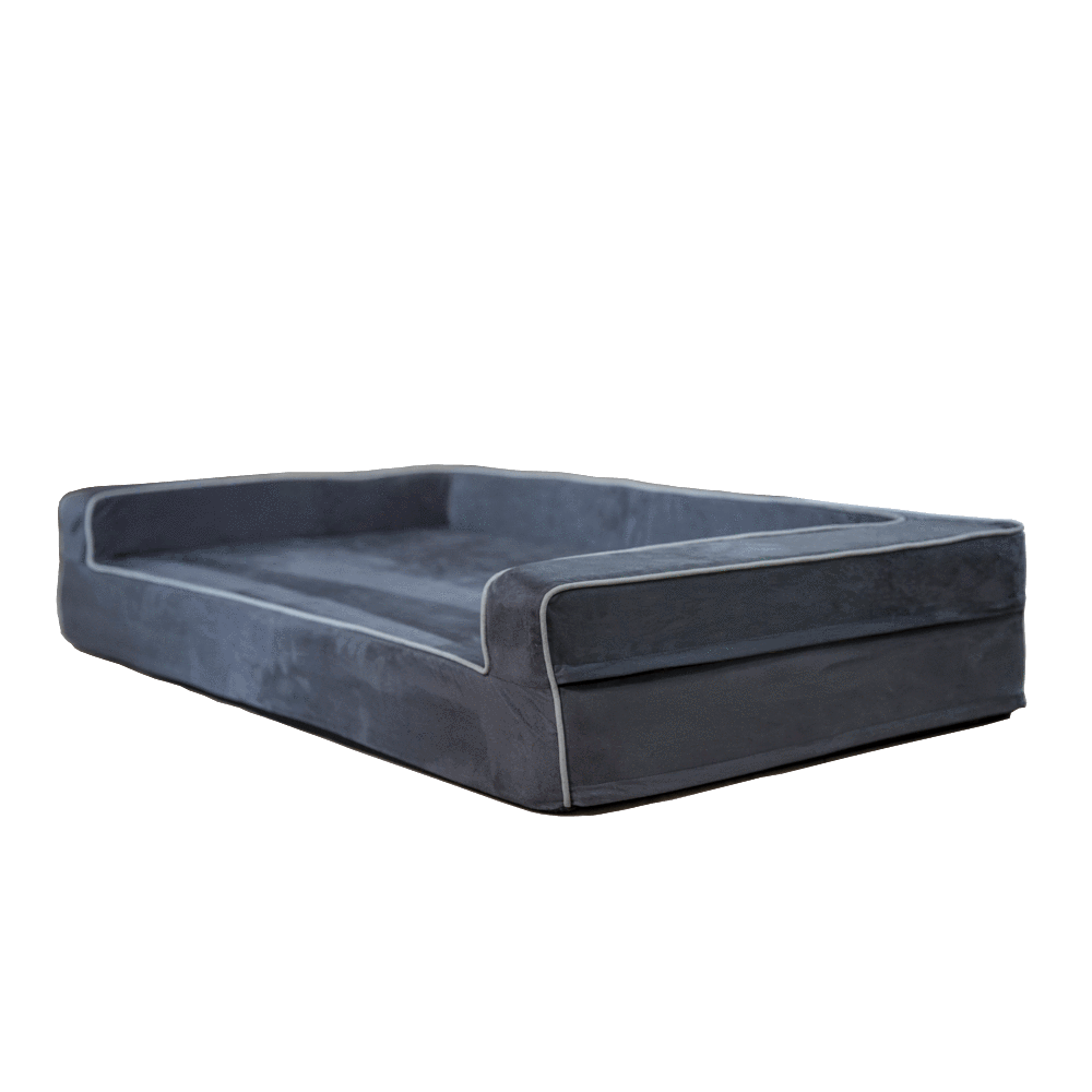Enzo Bolster Dog Bed — removable machine washable cover