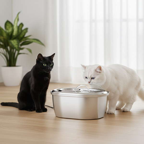 Lunae elevated dog feeder in orange
