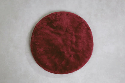 Burgundy cat pillow