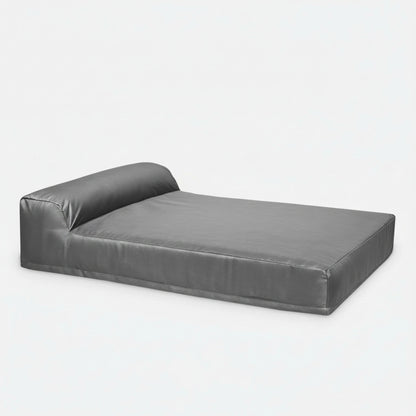 Titan Giant Bolster Dog Bed in titanium - product photo on white background