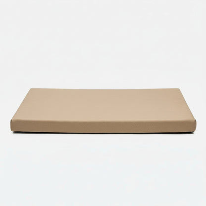Orbit Supportive Dog Crate Bed in tan - product photo on white background