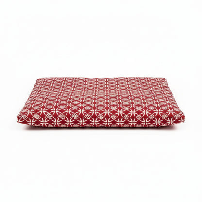 Pool & Patio Rectangle Dog Bed in starpatchred-diamond - product photo on white background