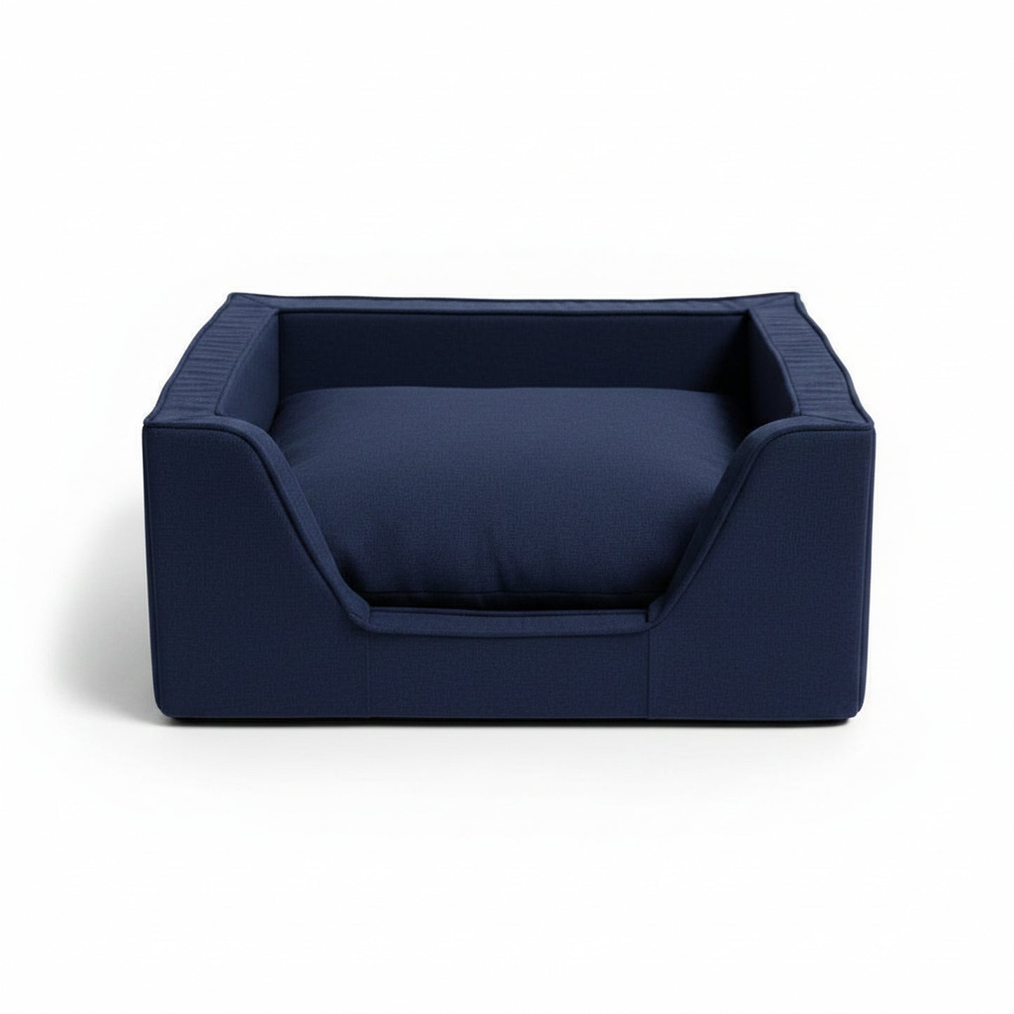 Luxury Square Dog Bed with Microsuede – Show Dog Collection in palmer-indigo - product photo on white background