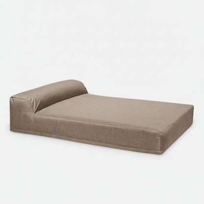 Titan Giant Bolster Dog Bed in taupe - product photo on white background