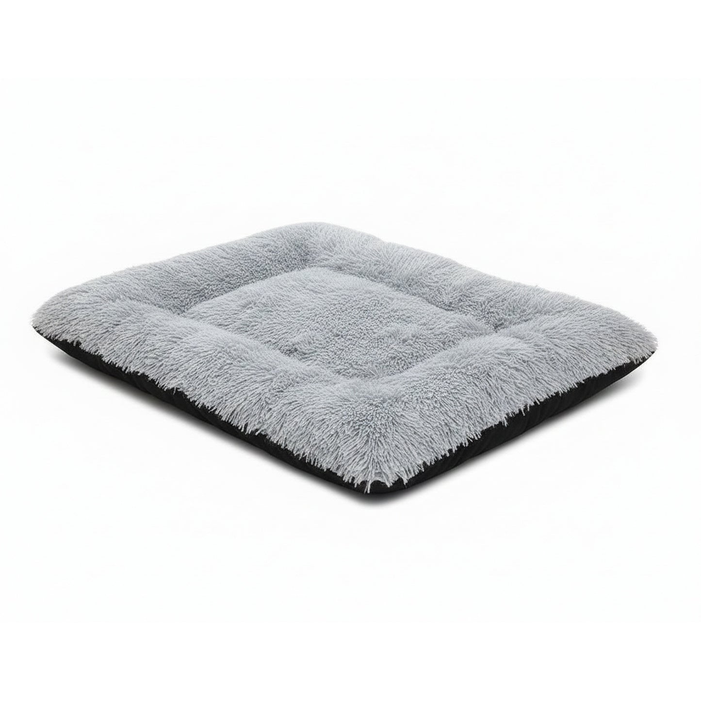 Teso Faux Fur Pet Bed - Washable Home & Travel Mat in light-grey - product photo on white background