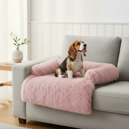 Felo Fleece Couch Protector - Removable & Washable in pink - product photo on white background