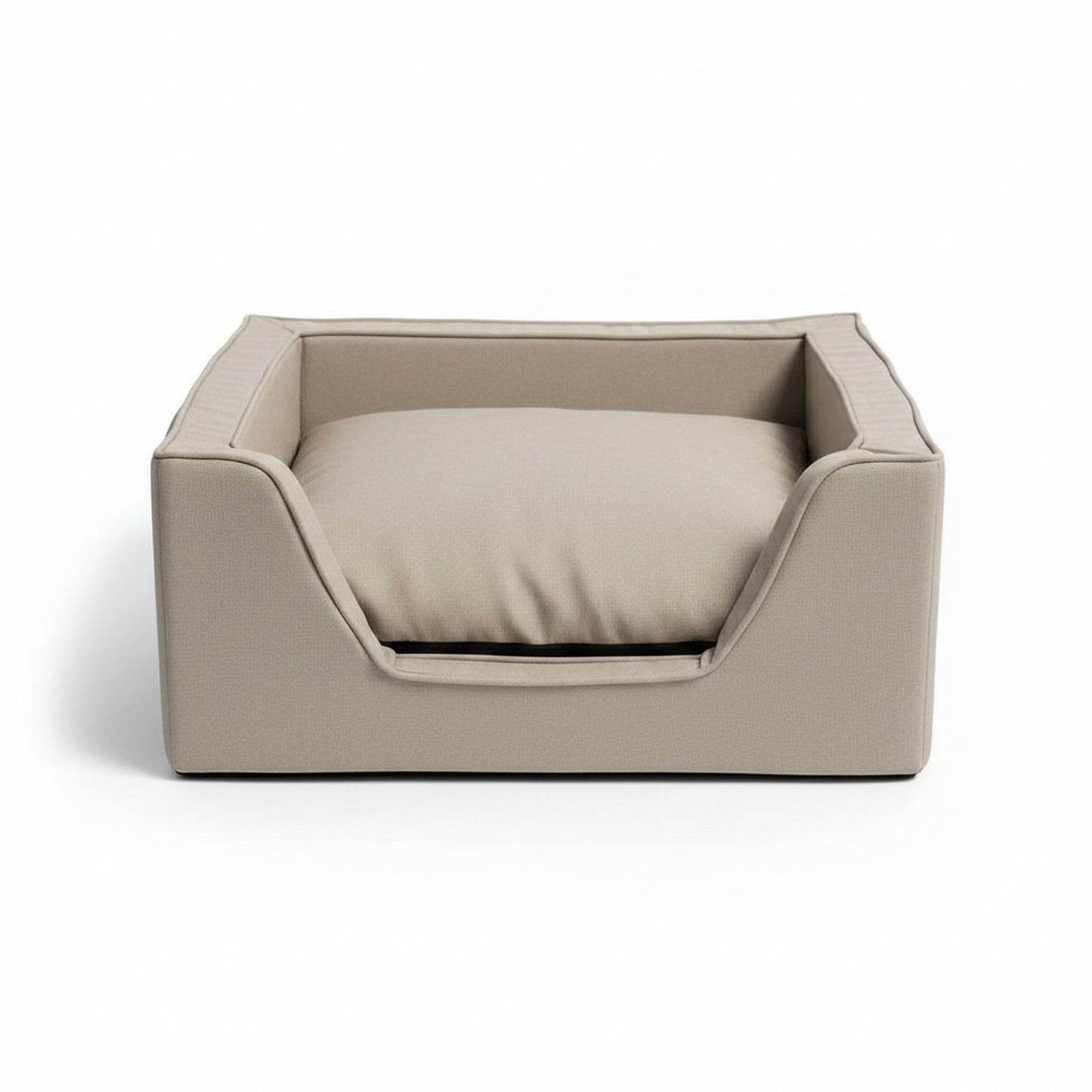 Luxury Square Dog Bed with Microsuede – Show Dog Collection in palmer-dove - product photo on white background