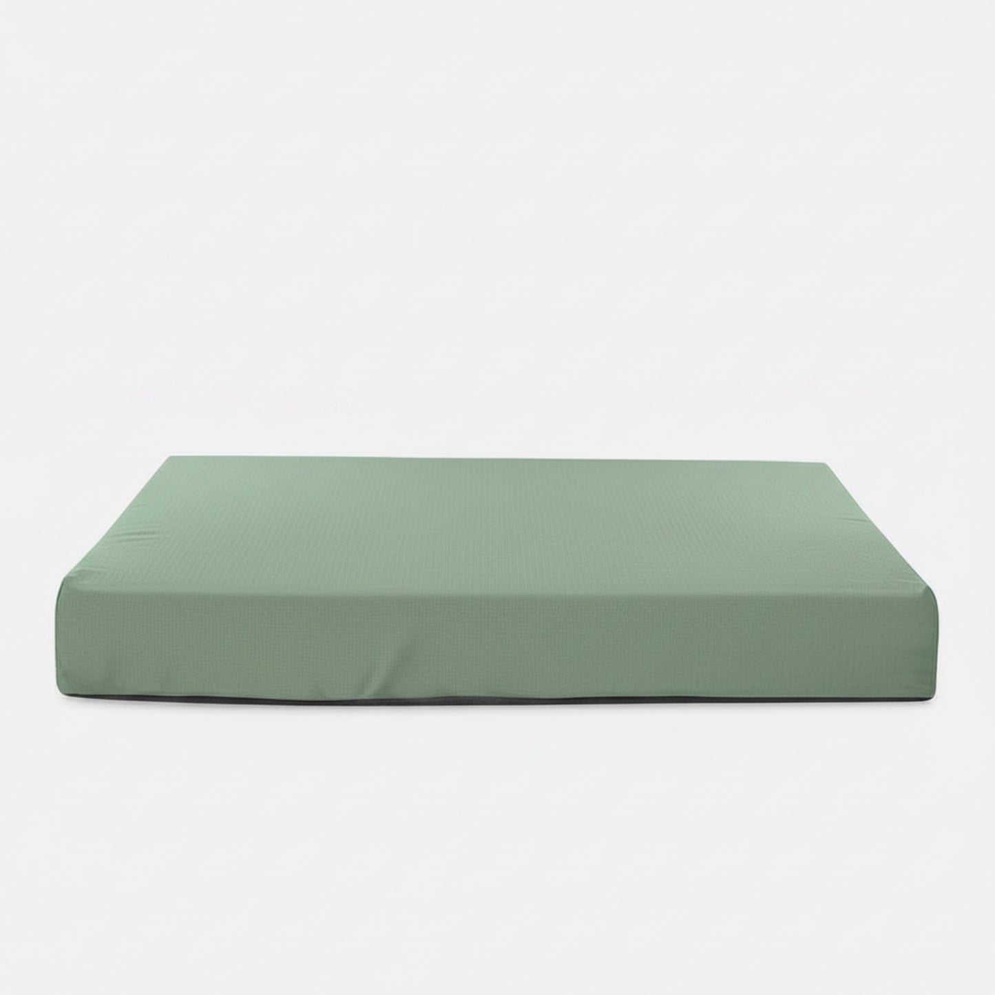 Terra Rectangle Dog Bed in sage green - product photo on white background