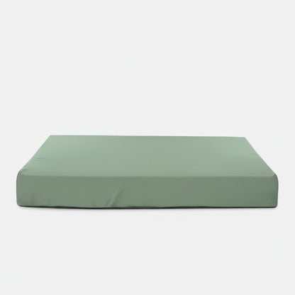 Terra Rectangle Dog Bed in sage green - product photo on white background