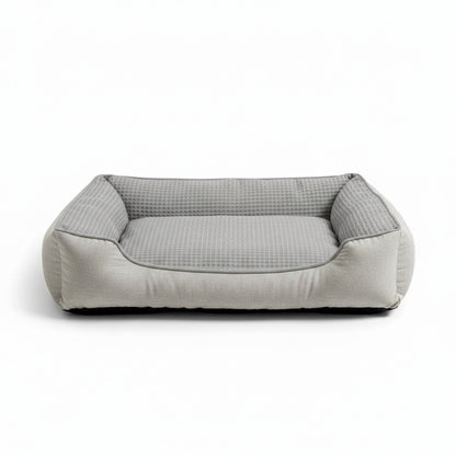Nova Dog Bed Large - Scratch-Resistant with Bolster in gray - product photo on white background