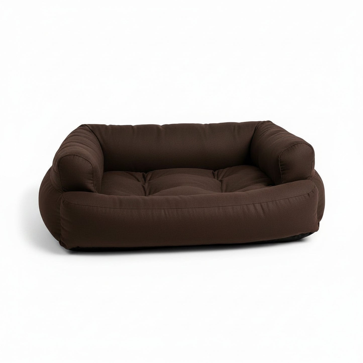 Overstuffed Luxury Dog Sofa in hot-fudge - product photo on white background