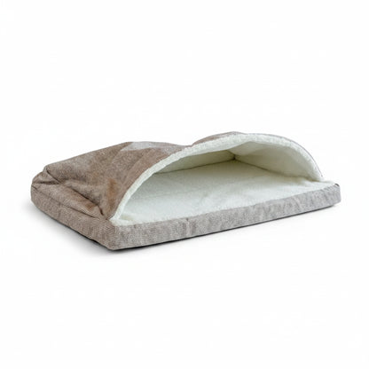 Cova Cave Dog Bed - Hooded Rectangle Bed - front view, product photo on white background