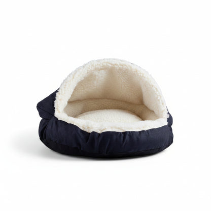 Cozy Cave Warm Pet Bed - front view, product photo on white background