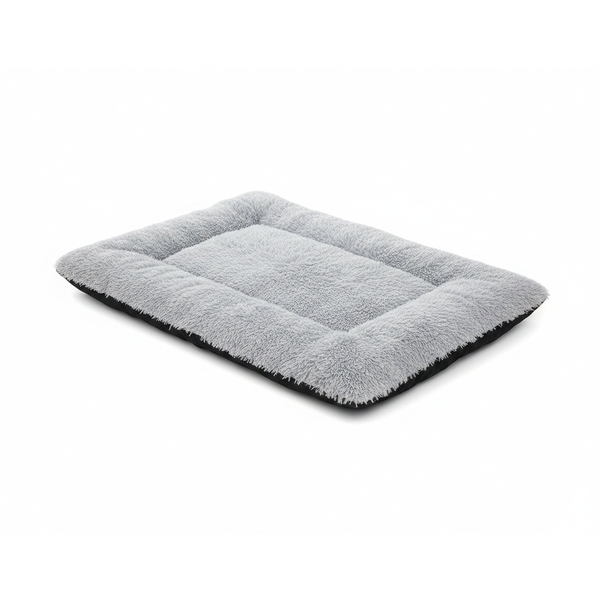 Teso Faux Fur Pet Bed - Washable Home & Travel Mat - angled product photo showing design details