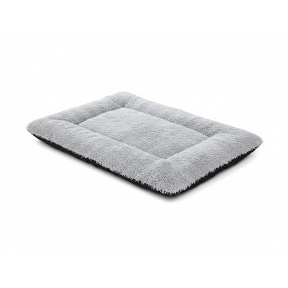 Teso Faux Fur Pet Bed - Washable Home & Travel Mat - angled product photo showing design details