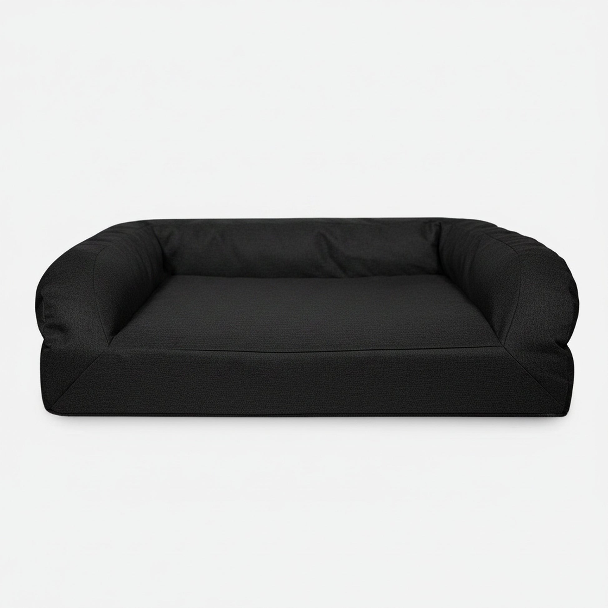 Atlas Rectangle Bolster Dog Bed - angled product photo showing design details