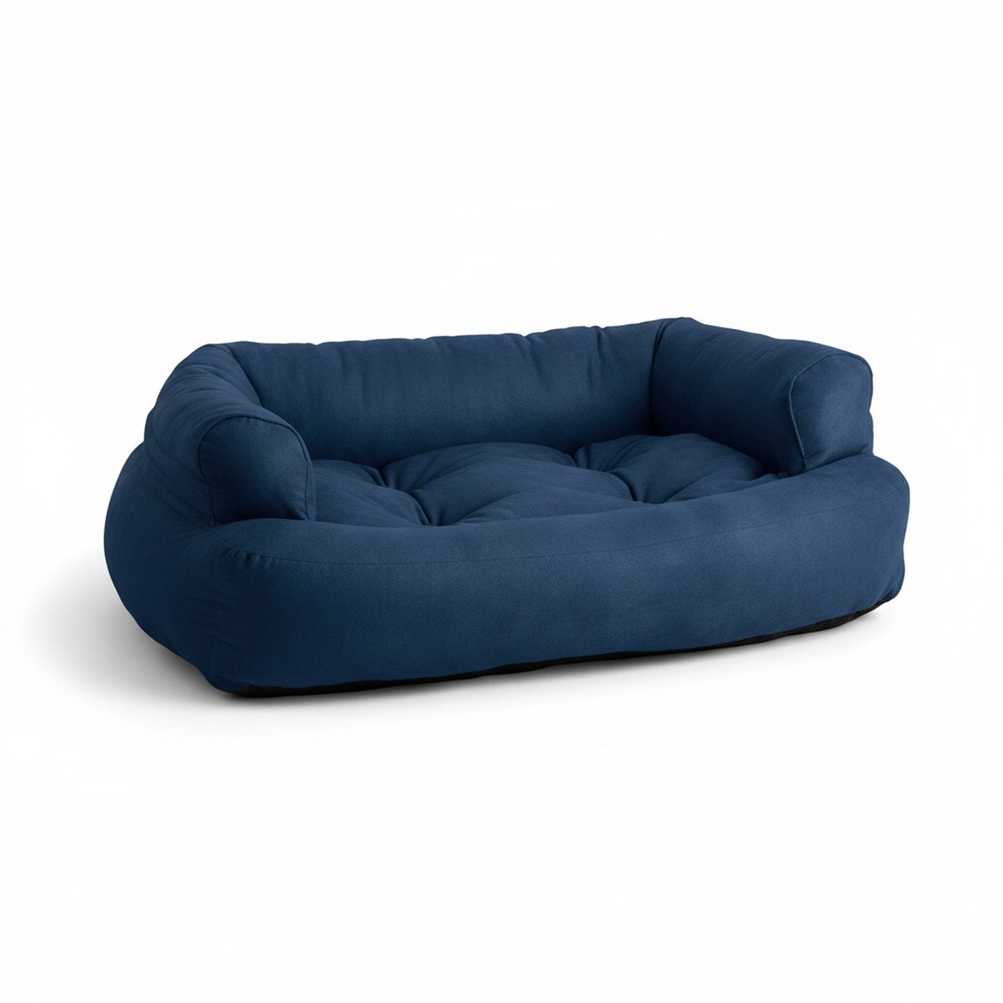 Overstuffed Luxury Dog Sofa - angled product photo showing design details