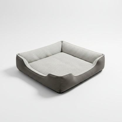 Nova Dog Bed Large - Scratch-Resistant with Bolster - angled product photo showing design details