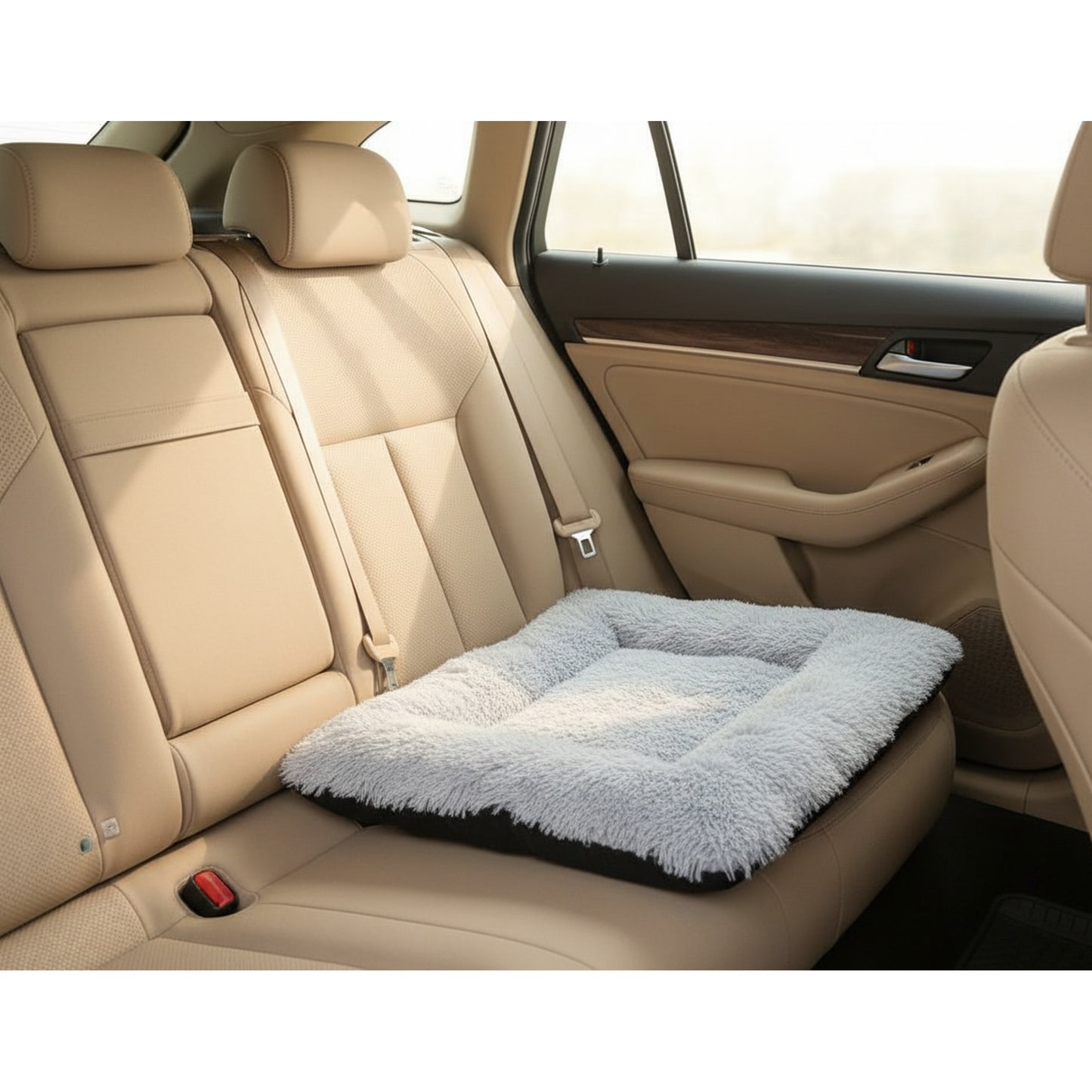 Teso Faux Fur Pet Bed - Washable Home & Travel Mat - styled product photography