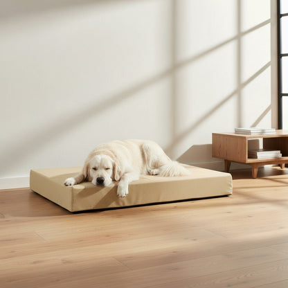 Terra Rectangle Dog Bed - lifestyle photo with pet using the product