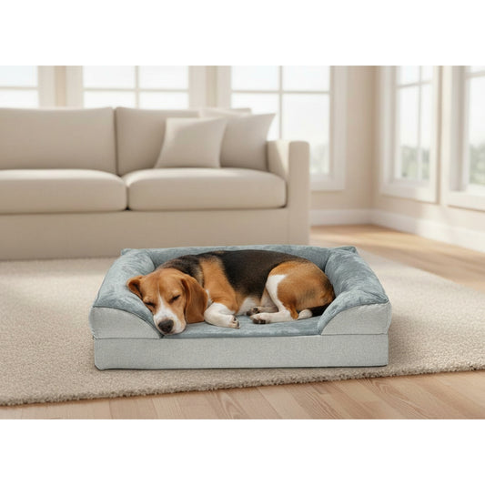 Dog resting in Halo supportive bed lifestyle photo