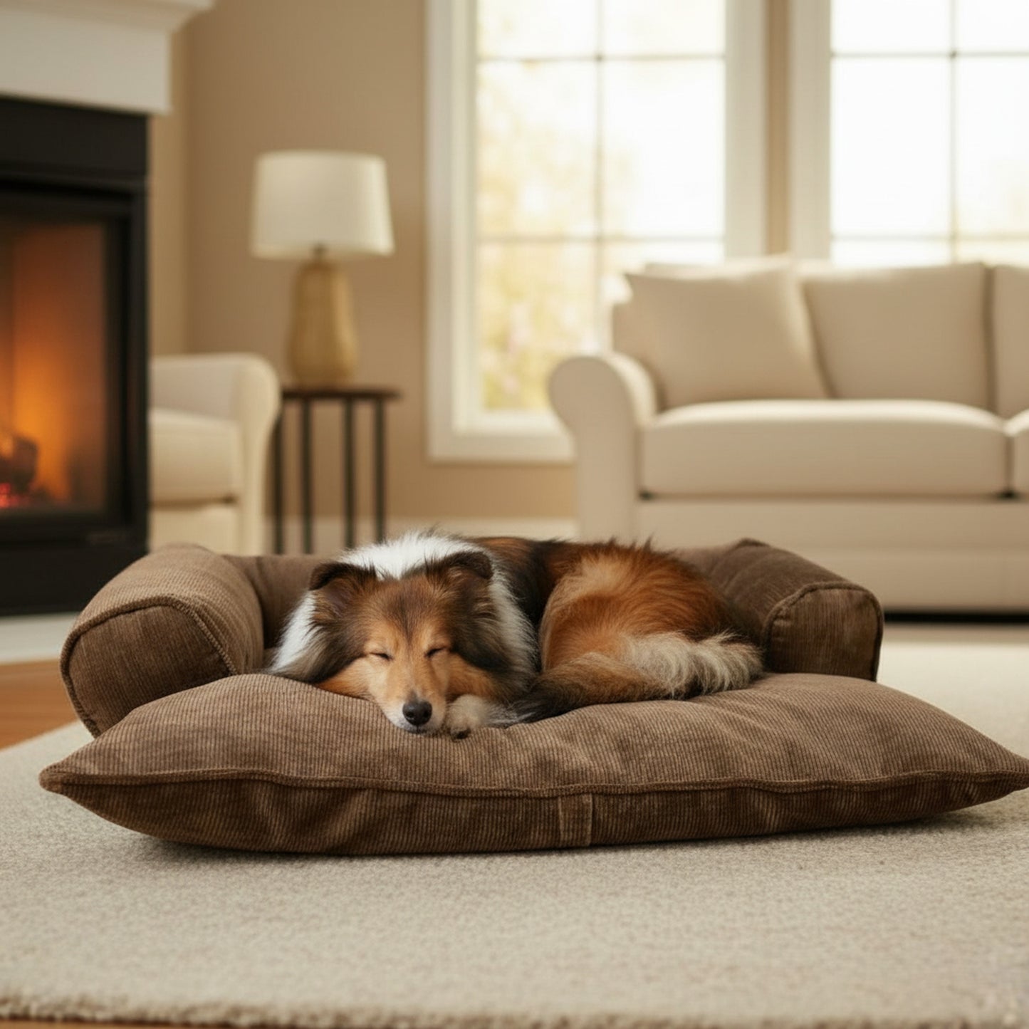 Doggy Day Bed - lifestyle photo with pet using the product