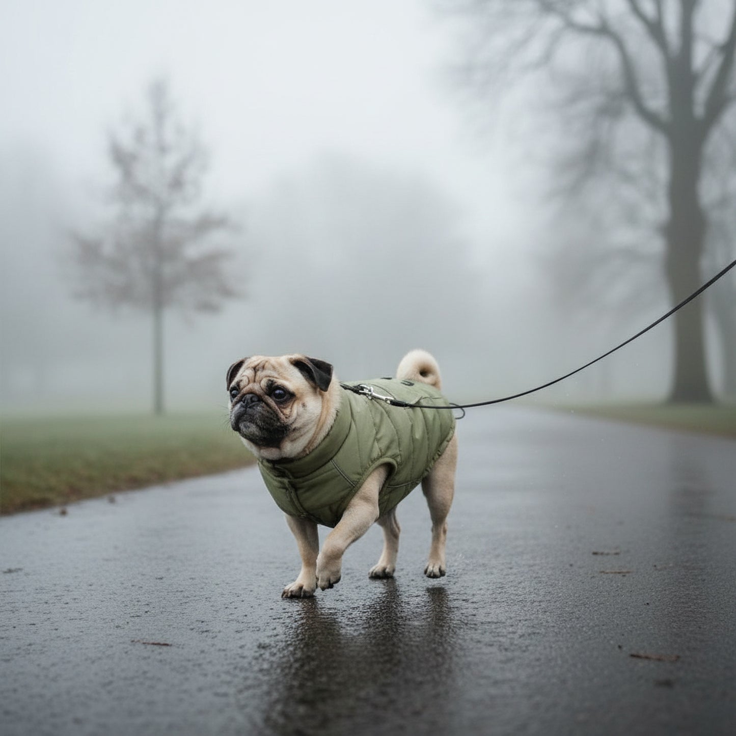 Vero Dog Jacket - Water-Resistant Coat - in-use lifestyle photo, real-world setting