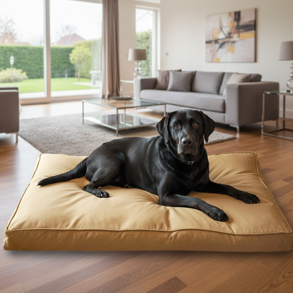 Waterproof chew-resistant dog bed - reinforced ripstop fabric resists tearing and chewing