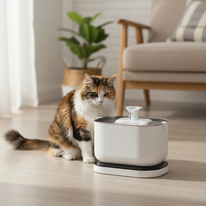 Rori Blooms Nivo Pet Water Fountain — side view