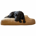 XL chew resistant dog bed with bolster edges - durable construction for aggressive chewers
