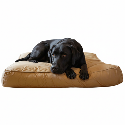 XL chew resistant dog bed with bolster edges - durable construction for aggressive chewers
