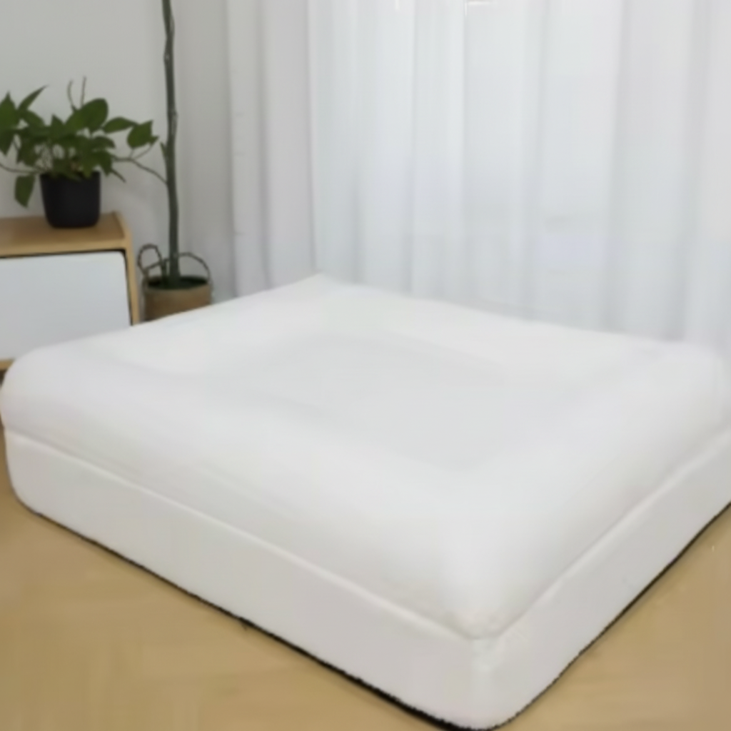 White large dog bed 