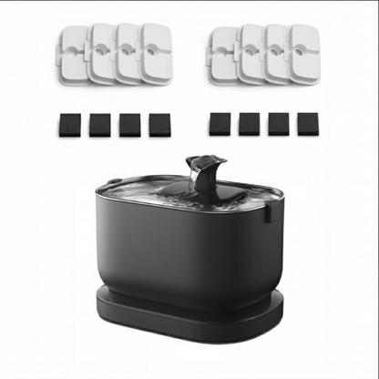 Cordless battery-operated pet water fountain with 8 filters and with 2.5L capacity for dogs and cats
