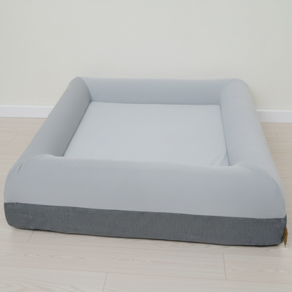 Gray dog bed 