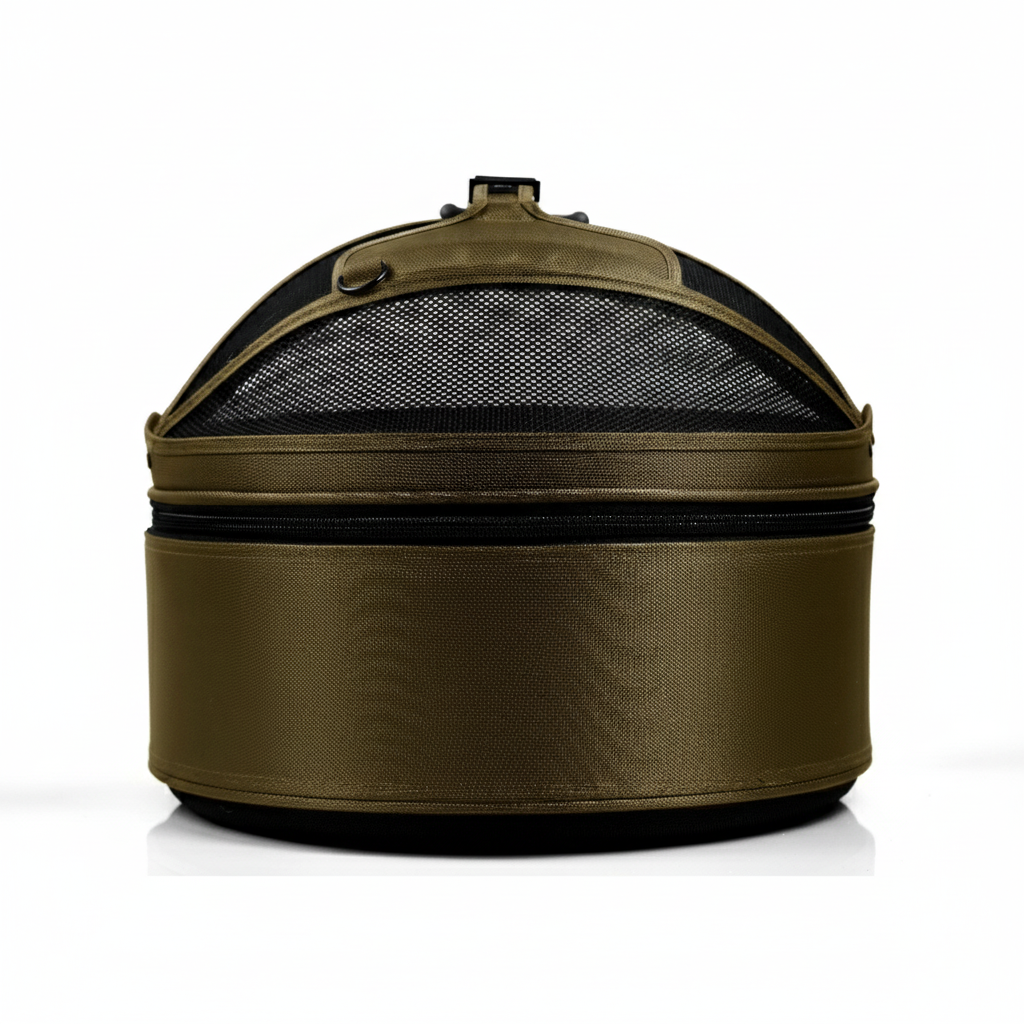 3-in-1 pet carrier in olive - car seat with ballistic nylon