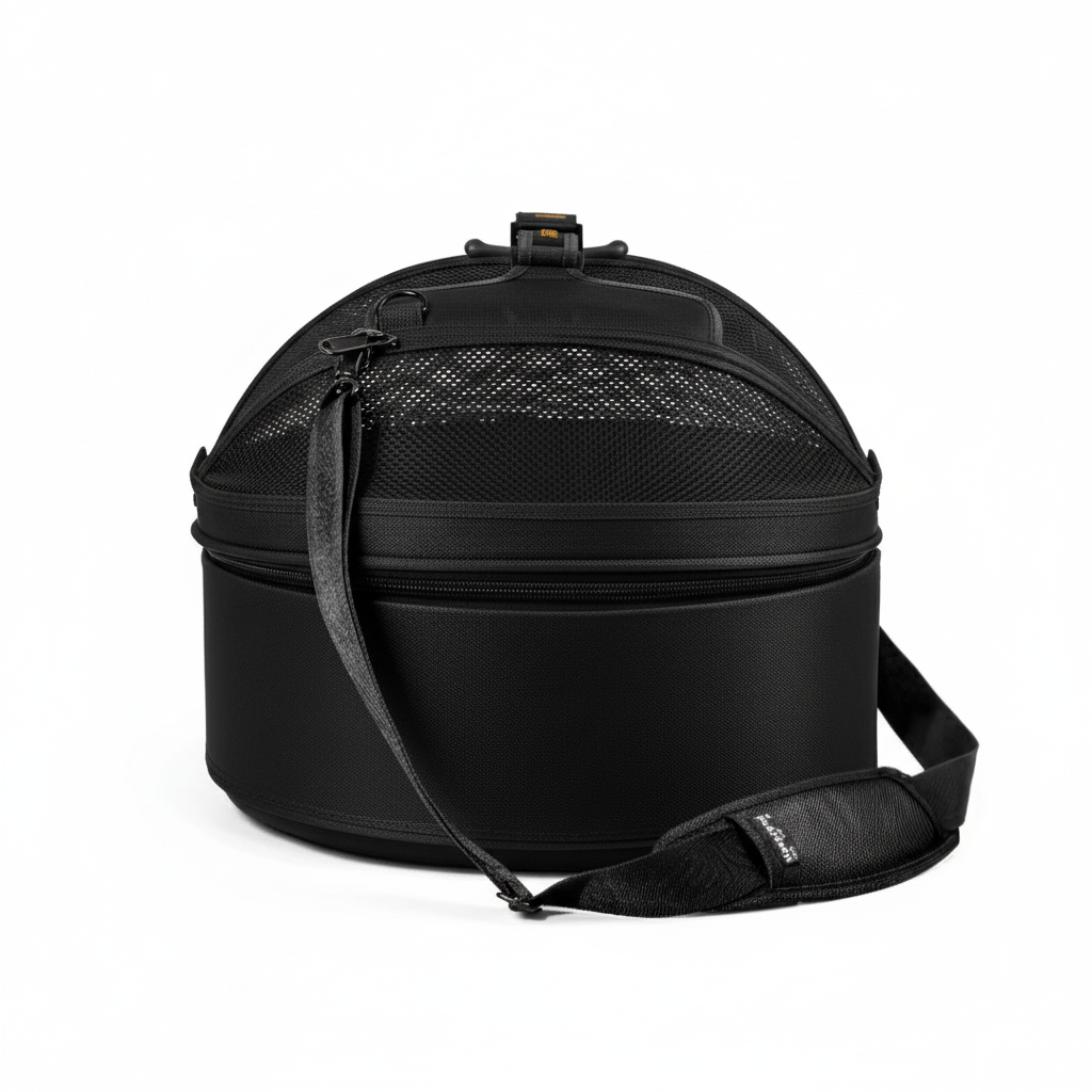 Black convertible pet carrier - 3-in-1 travel bed for pets up to 15 lbs