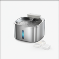 Cordless stainless steel pet water fountain 3.5L with wireless design for cats and dogs