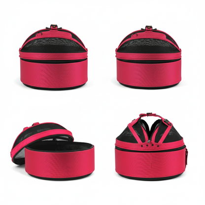 Hot Pink convertible pet travel bed - carrier for cats and small dogs up to 15 lbs