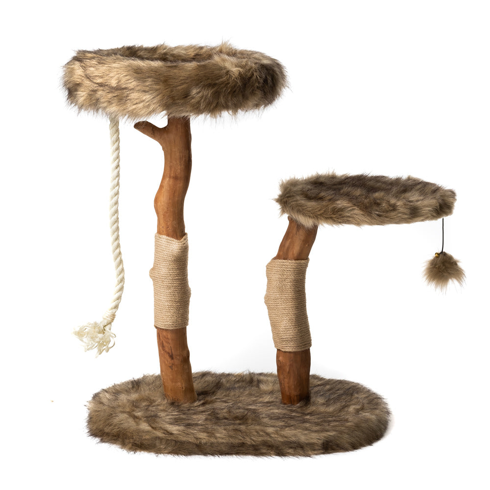 Aura Cat Tree — natural sisal rope scratching posts