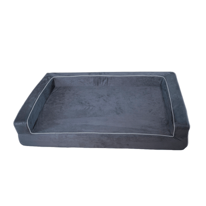 Enzo Bolster Dog Bed — open fourth side