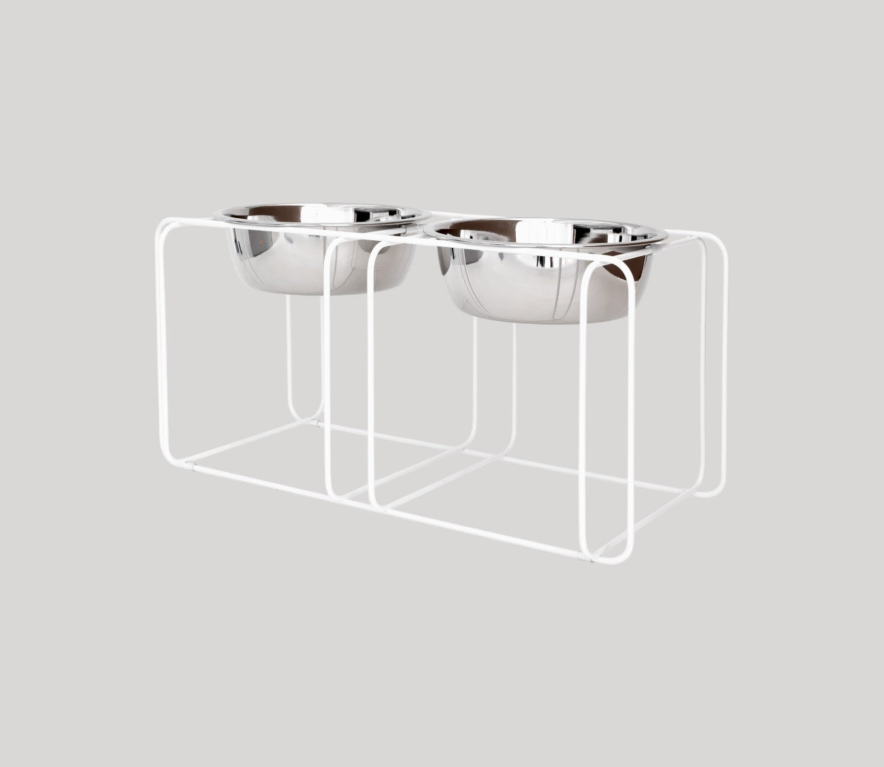 Lunae Elevated Dog Feeder — heavy-weight stainless steel bowls