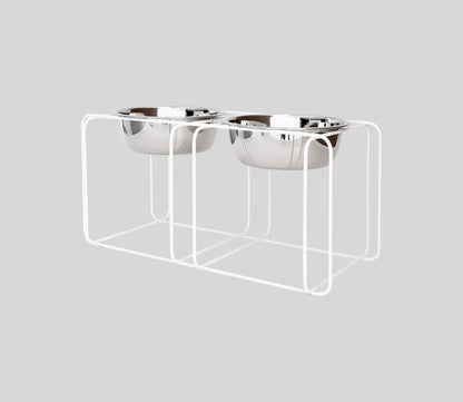 Lunae Elevated Dog Feeder — heavy-weight stainless steel bowls