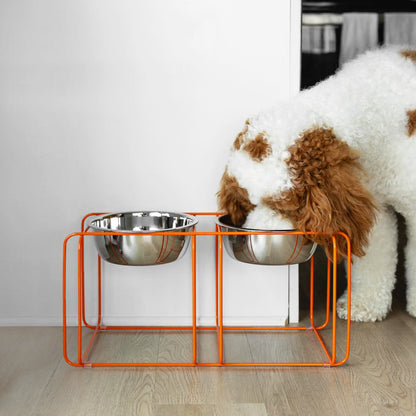 Lunae Elevated Dog Feeder — dishwasher safe bowls