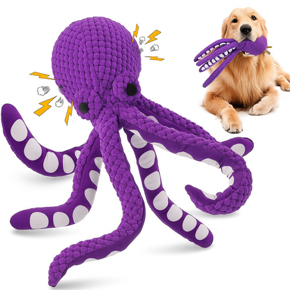 Luno Octopus Dog Toy — built-in squeaker