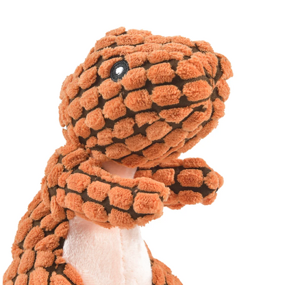 Lupo Dinosaur Dog Toy — chicken-scented fleece construction
