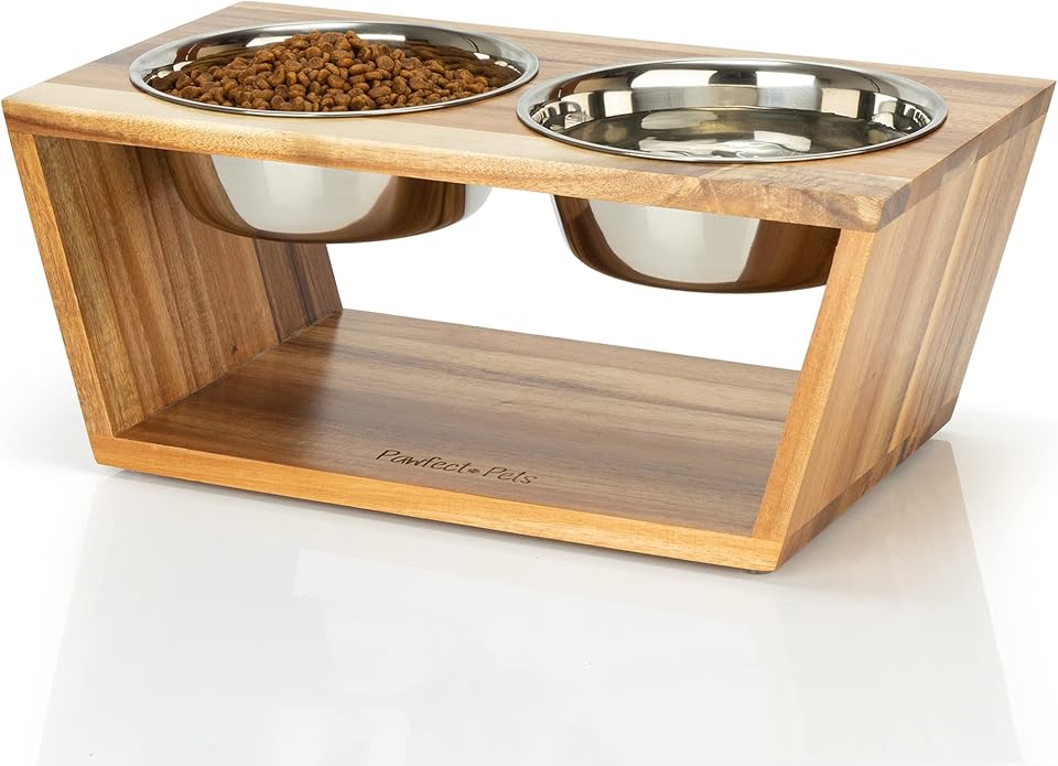 Mavo Dog Bowl Stand — stainless steel bowls are dishwasher safe