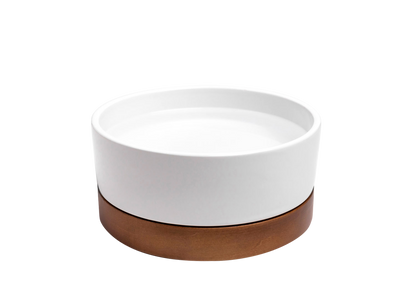 Nira Elevated Dog Water Bowl — two height options at 4.75 and 8.25 inches