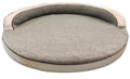 Oro Large Round Dog Bed — raised bolster edges